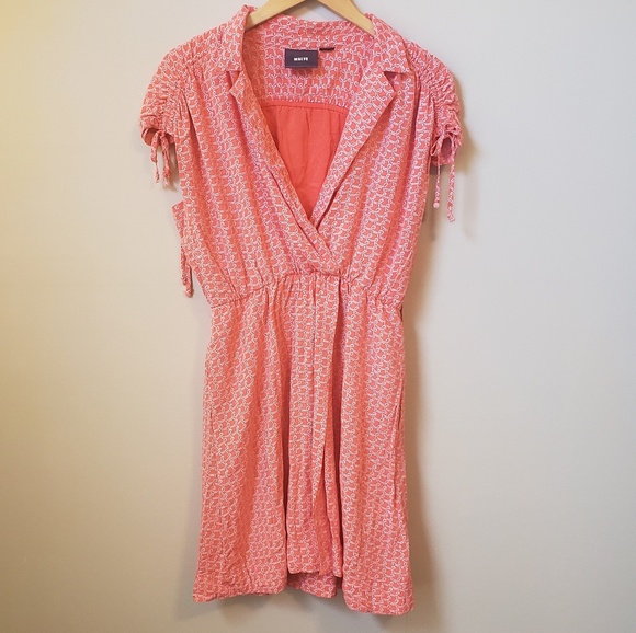 Anthropologie Maeve interlocking orange dress - Picture 3 of 5